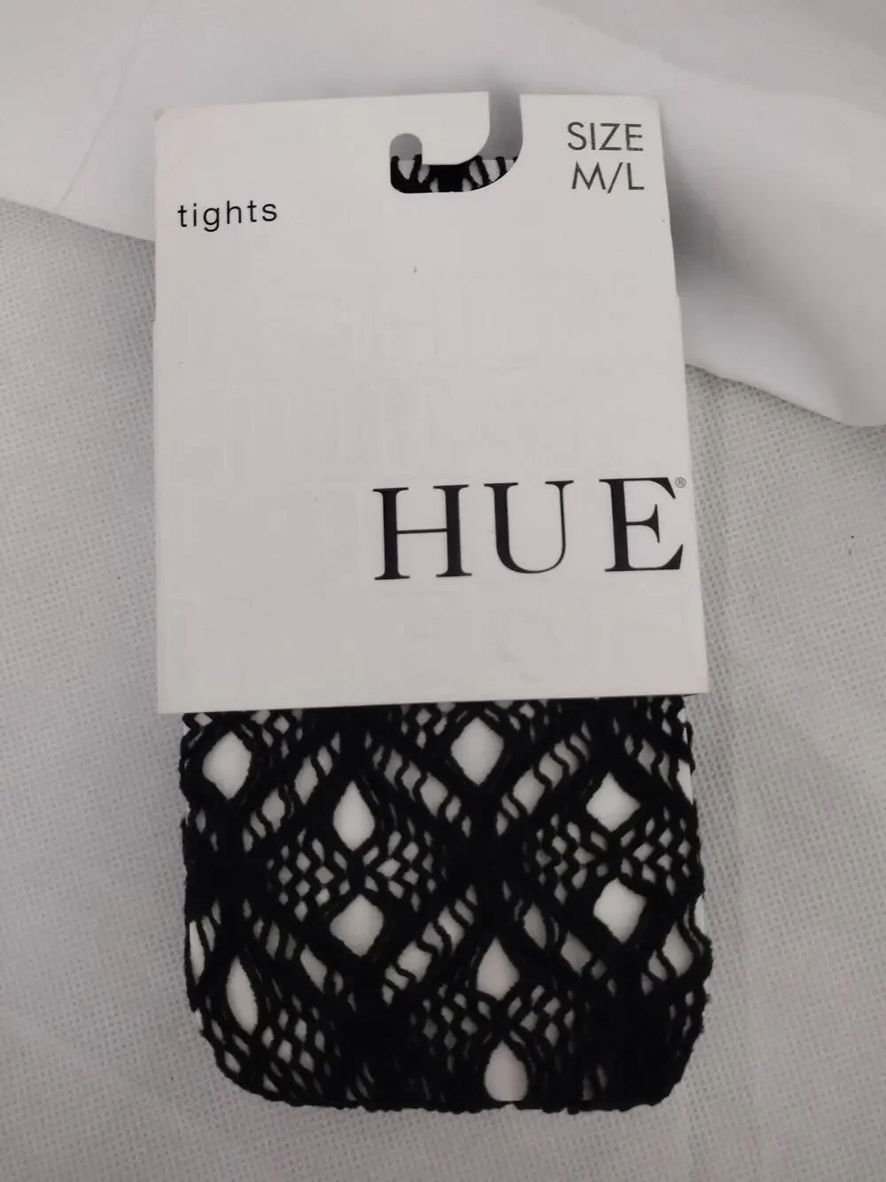 Hue Leggings Womens Medium Large Black Daisy Link Net Fishnet Italy Nylon